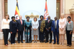 18 October 2019 National Assembly Speaker Maja Gojkovic with Ugandan Parliament Speaker Rebecca Kadaga